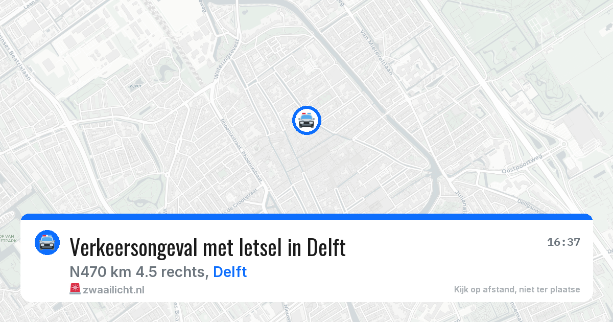 Verkeersongeval met letsel in Delft — 6 jun 2026