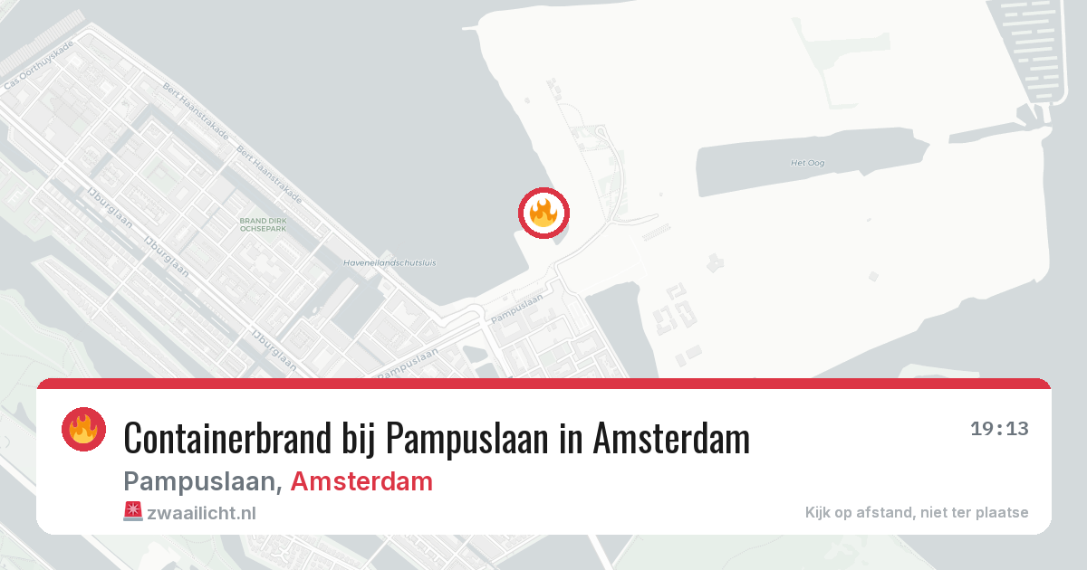 Containerbrand bij Pampuslaan in Amsterdam — 29 jul 2026