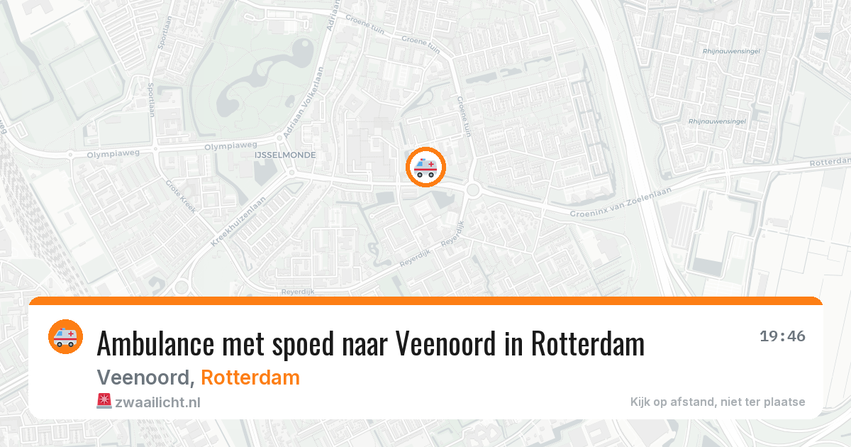 Ambulance met spoed naar Veenoord in Rotterdam — 25 apr 2026