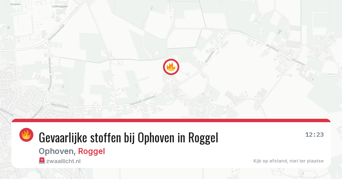 Gevaarlijke stoffen bij Ophoven in Roggel — 2 mrt 2026