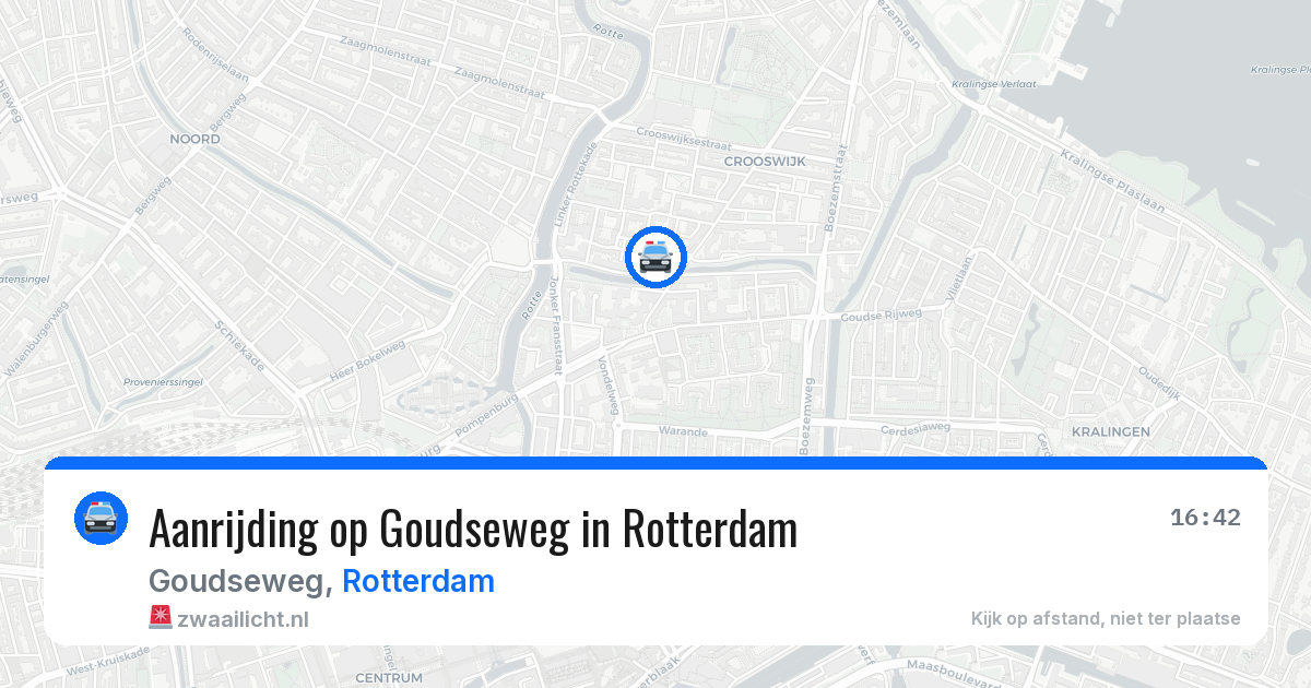 Aanrijding op Goudseweg in Rotterdam — 16 jun 2026