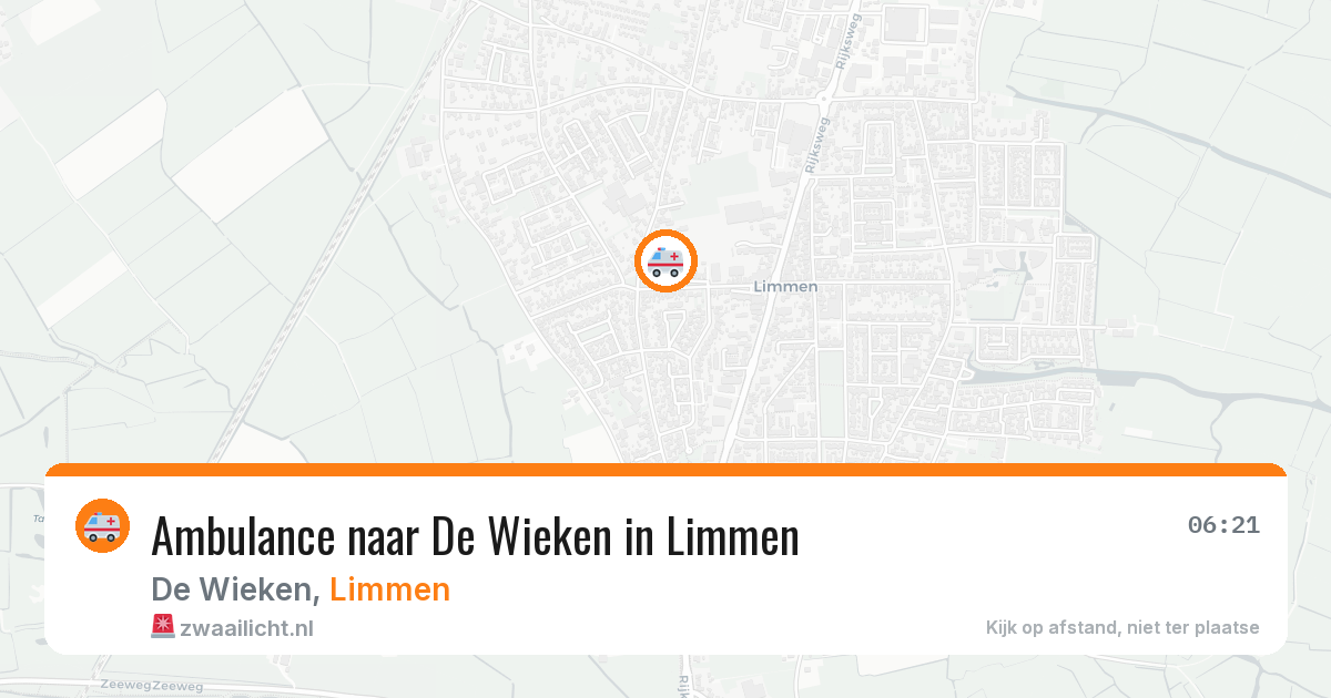 Ambulance naar De Wieken in Limmen — 25 jul 2026