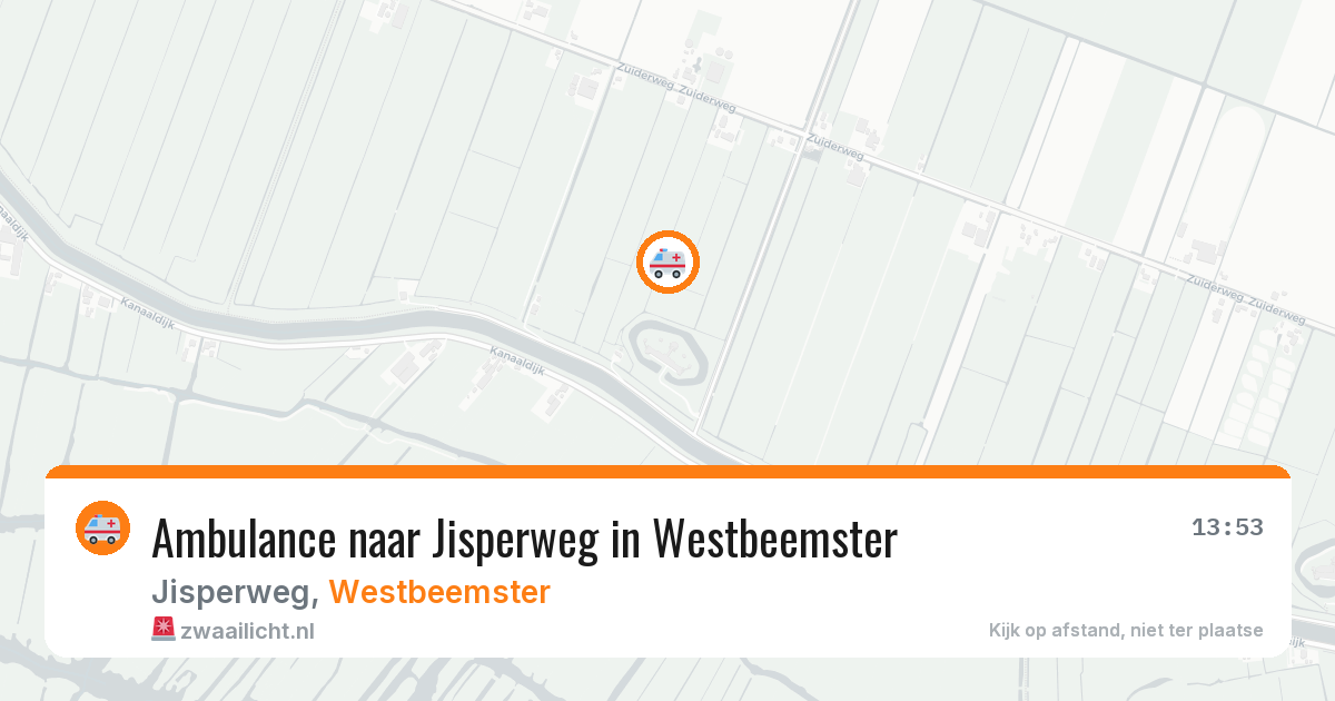 Ambulance naar Jisperweg in Westbeemster — 9 jul 2026