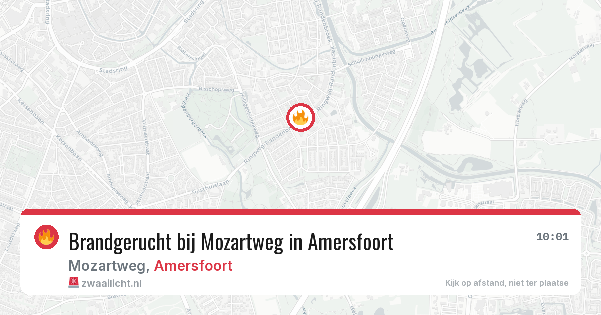 Brandgerucht bij Mozartweg in Amersfoort — 21 jan 2026