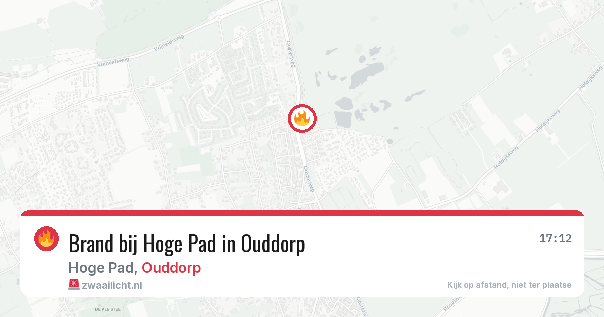 Brand bij Hoge Pad in Ouddorp — 29 jan 2026
