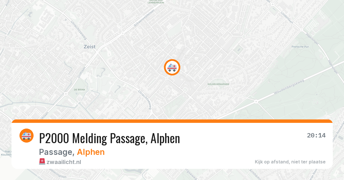 P2000 Melding Passage, Alphen — 4 feb 2026