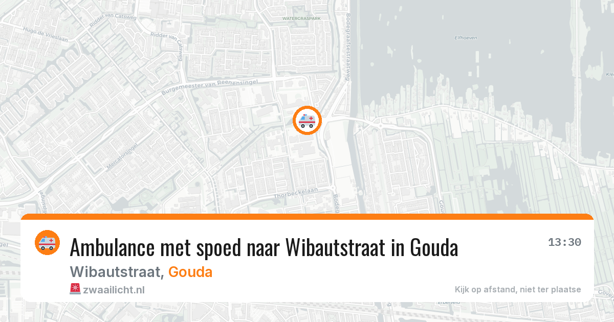 Ambulance met spoed naar Wibautstraat in Gouda — 2 jul 2026