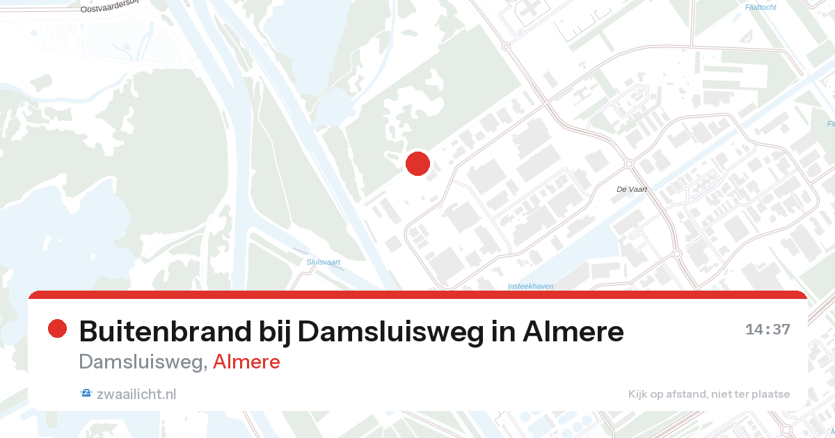 Buitenbrand bij Damsluisweg in Almere — 25 apr 2026