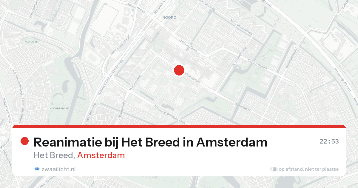 Reanimatie bij Het Breed in Amsterdam — 15 aug 2026