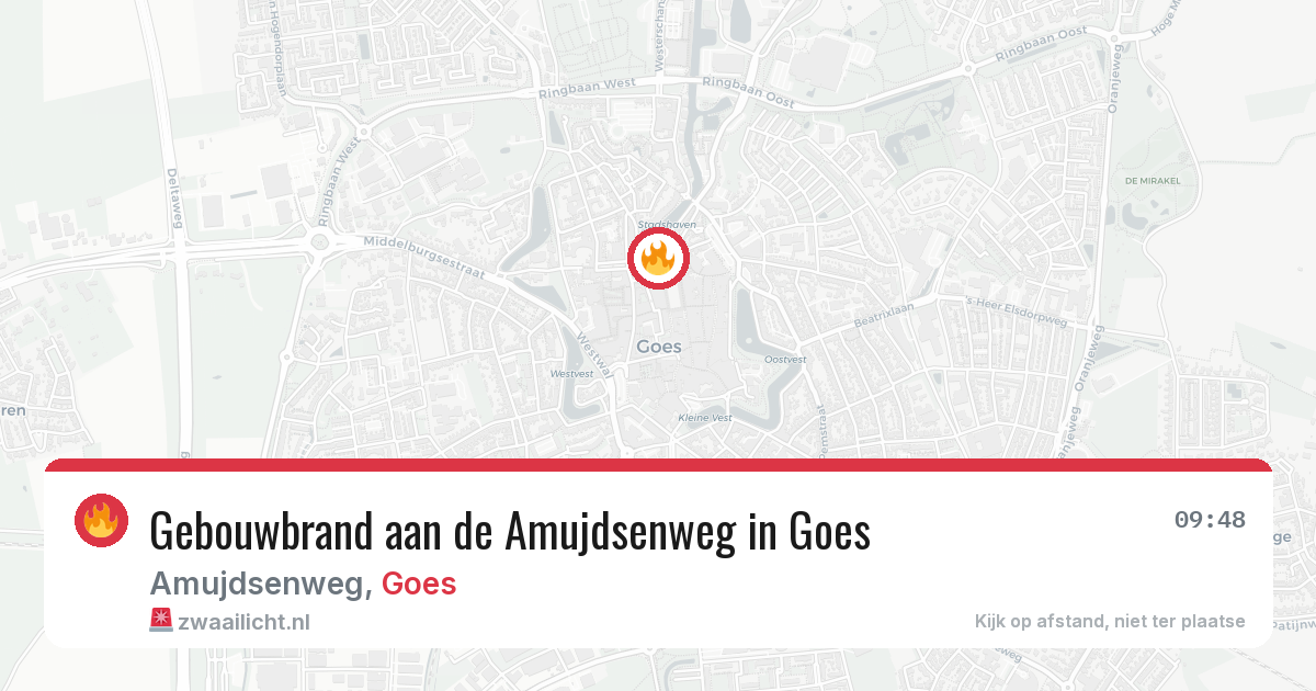 Gebouwbrand aan de Amujdsenweg in Goes — 27 jun 2026