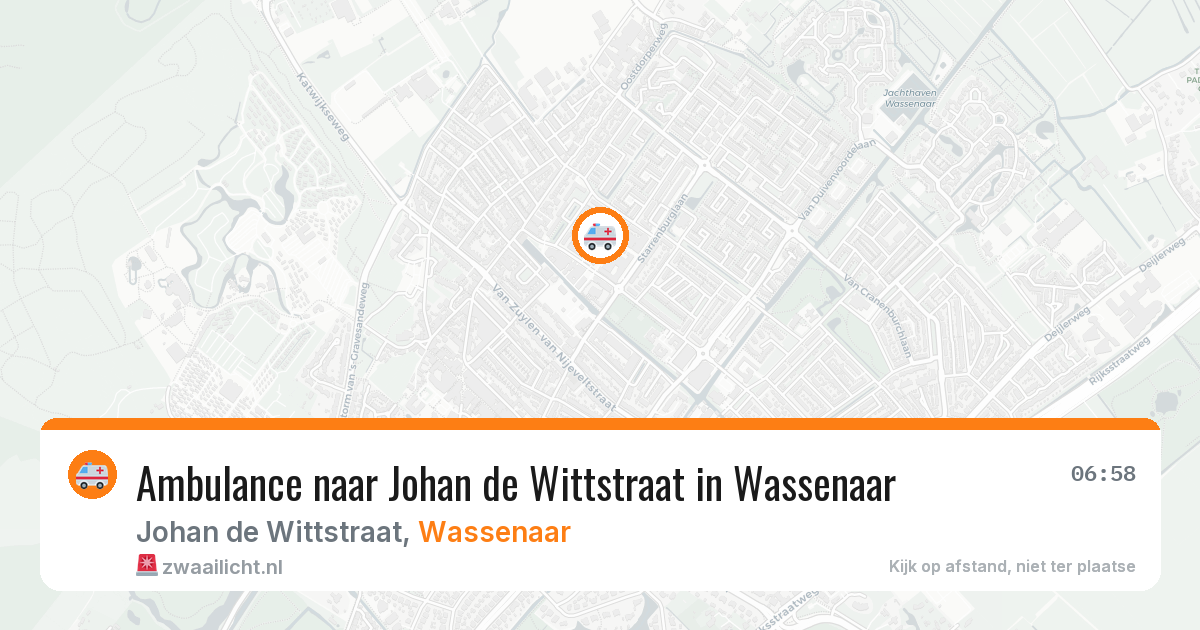 Ambulance naar Johan de Wittstraat in Wassenaar — 7 jun 2026