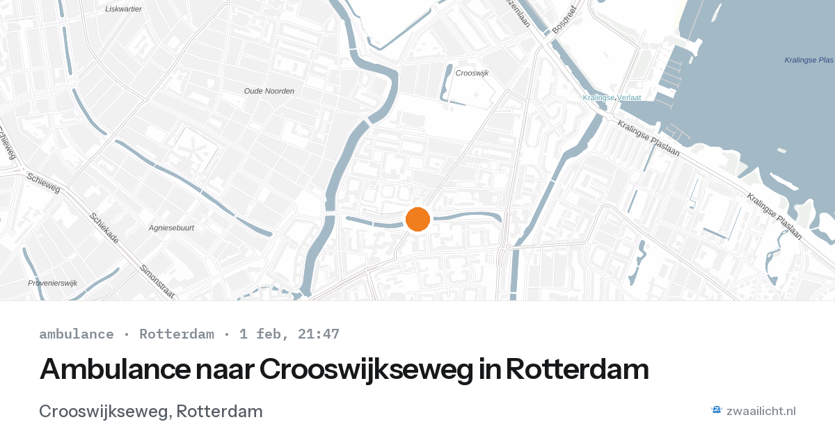 Ambulance naar Crooswijkseweg in Rotterdam — 1 feb 2026
