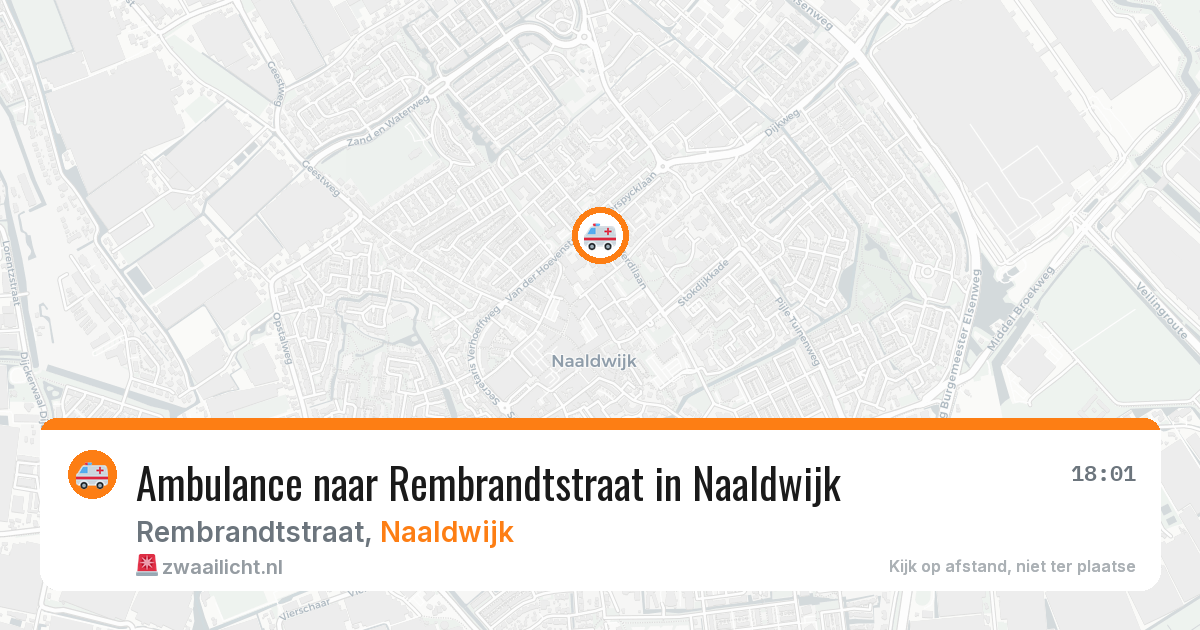 Ambulance naar Rembrandtstraat in Naaldwijk — 21 jun 2026