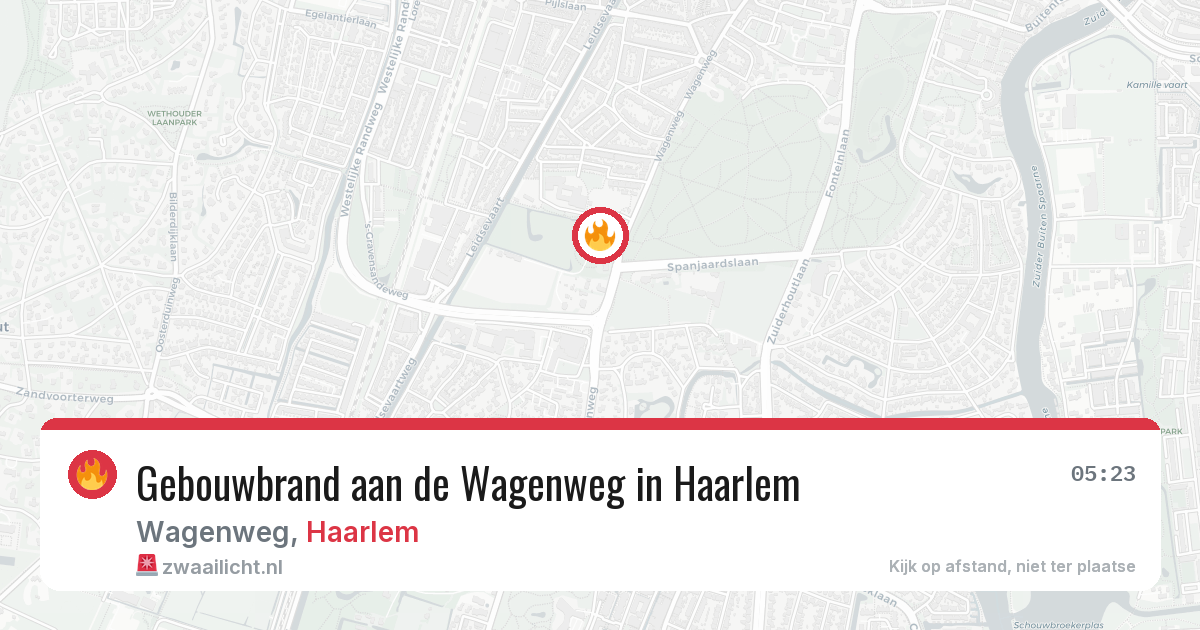 Gebouwbrand aan de Wagenweg in Haarlem — 13 feb 2026
