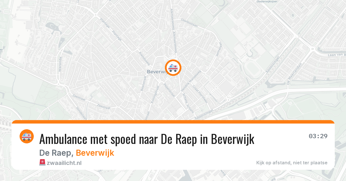 Ambulance met spoed naar De Raep in Beverwijk — 31 jul 2026