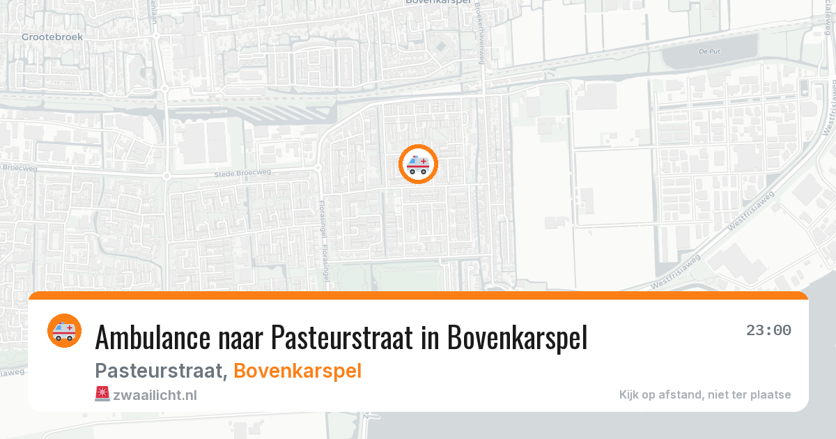 Ambulance naar Pasteurstraat in Bovenkarspel — 27 jul 2026