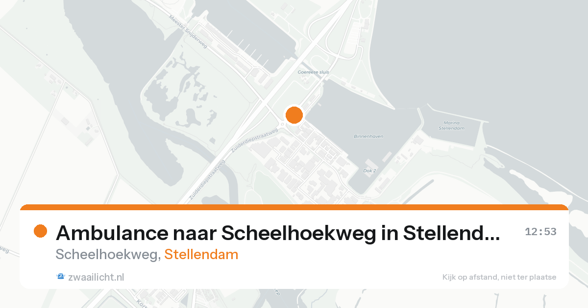 Ambulance naar Scheelhoekweg in Stellendam — 30 jun 2026