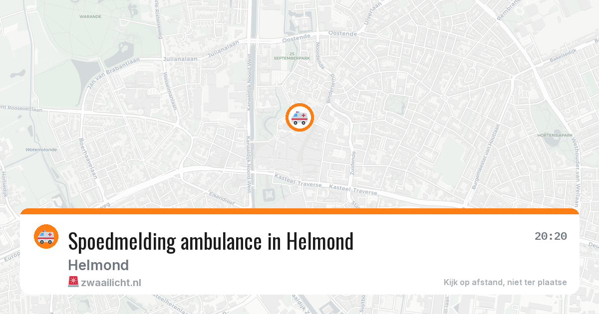 Spoedmelding ambulance in Helmond — 19 mrt 2026