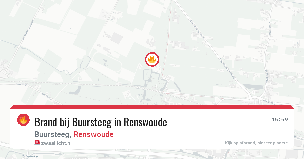 Brand bij Buursteeg in Renswoude — 29 mei 2026
