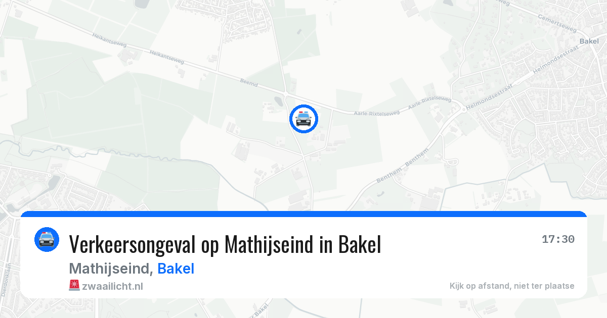 Verkeersongeval op Mathijseind in Bakel — 2 jun 2026