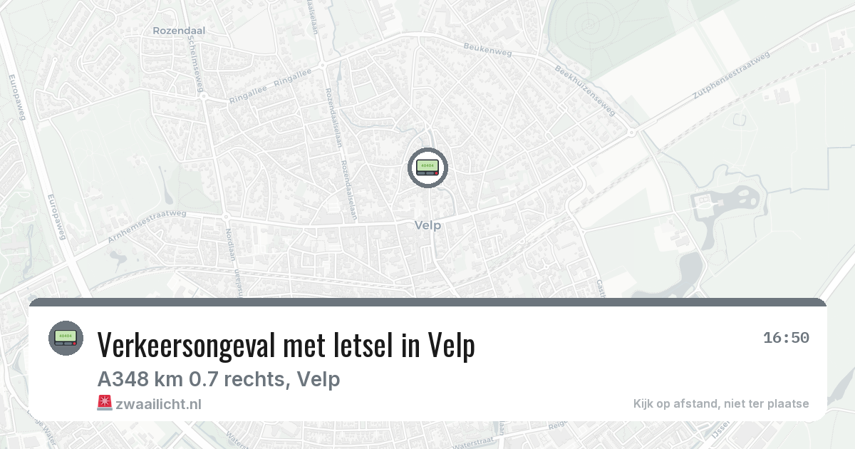 Verkeersongeval met letsel in Velp — 29 mei 2026