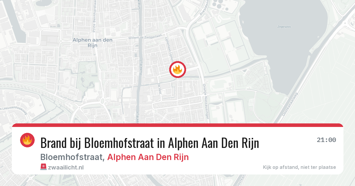 Brand bij Bloemhofstraat in Alphen Aan Den Rijn — 1 apr 2026