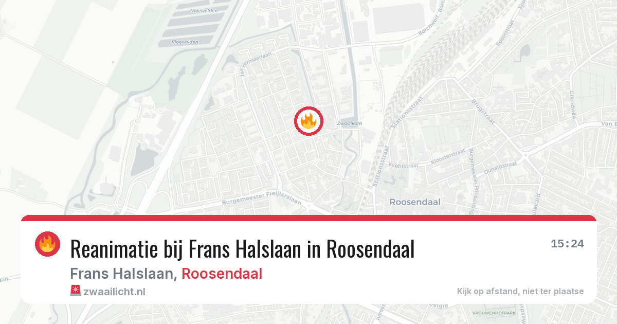 Reanimatie bij Frans Halslaan in Roosendaal — 27 mrt 2026