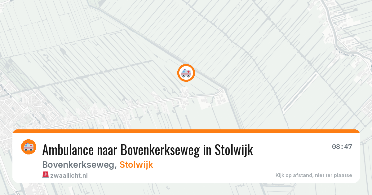 Ambulance naar Bovenkerkseweg in Stolwijk — 3 aug 2026