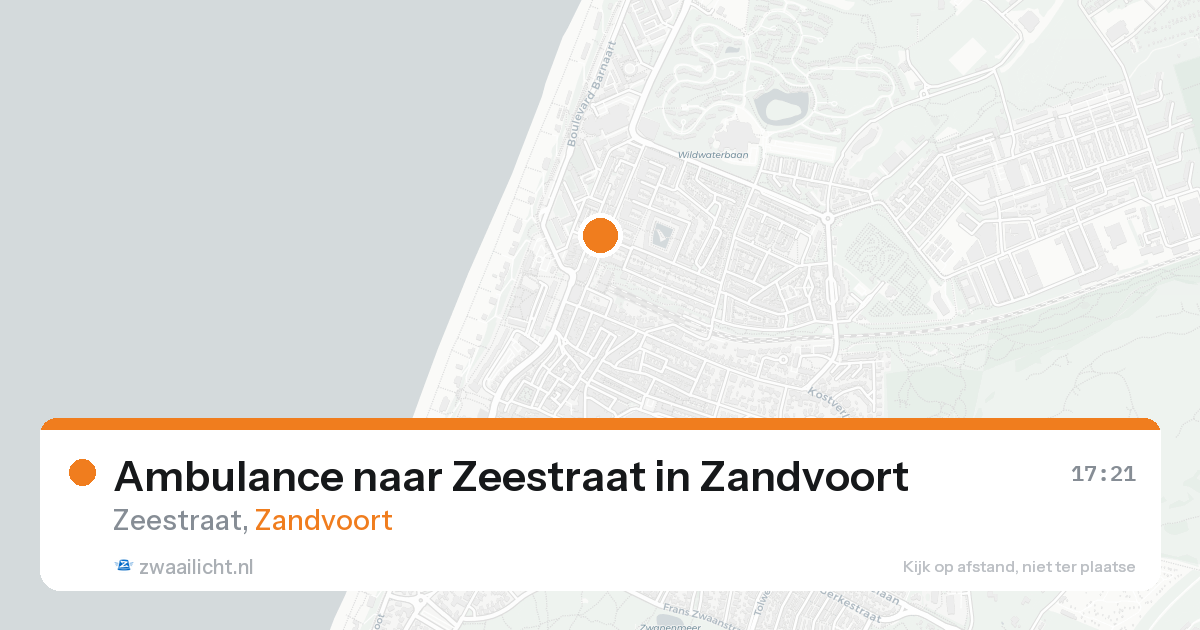 Ambulance naar Zeestraat in Zandvoort — 15 aug 2026