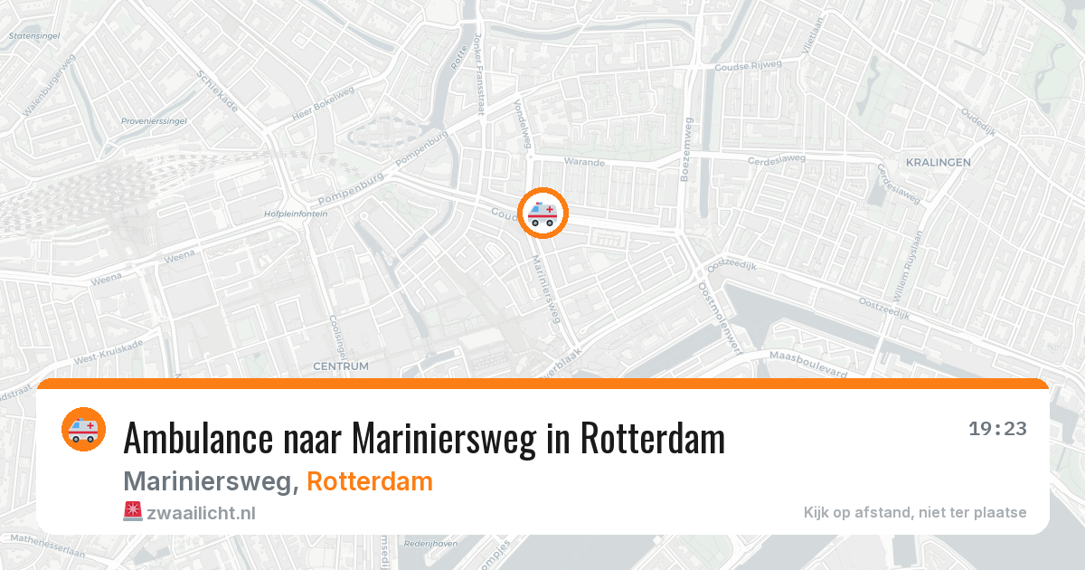 Ambulance naar Mariniersweg in Rotterdam — 9 apr 2026