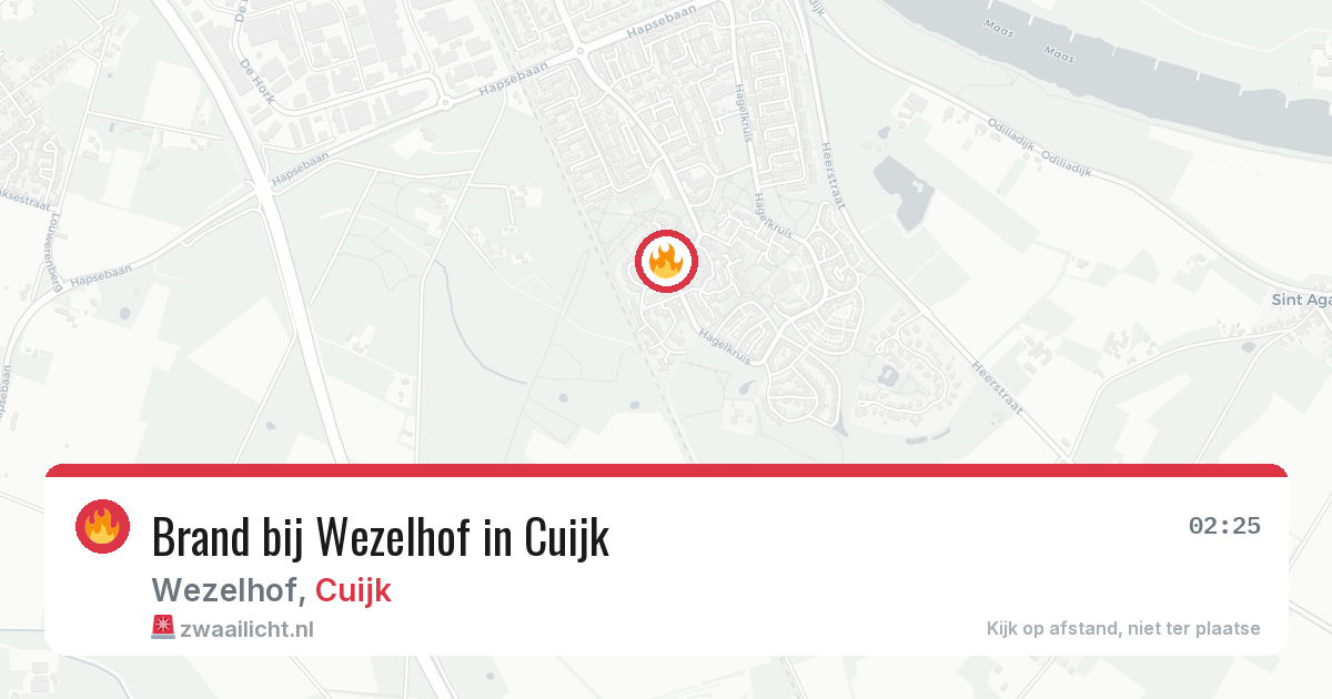 Brand bij Wezelhof in Cuijk — 29 apr 2026