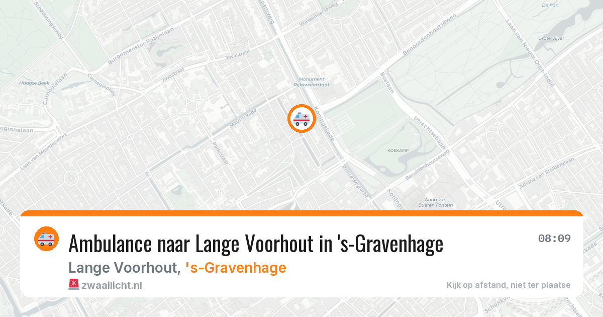 Ambulance naar Lange Voorhout in 's-Gravenhage — 13 apr 2026