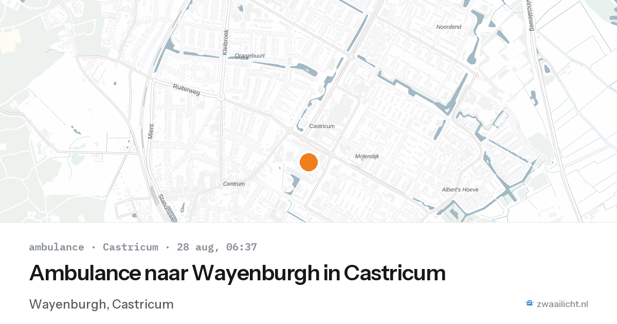 Ambulance naar Wayenburgh in Castricum — 28 aug 2026