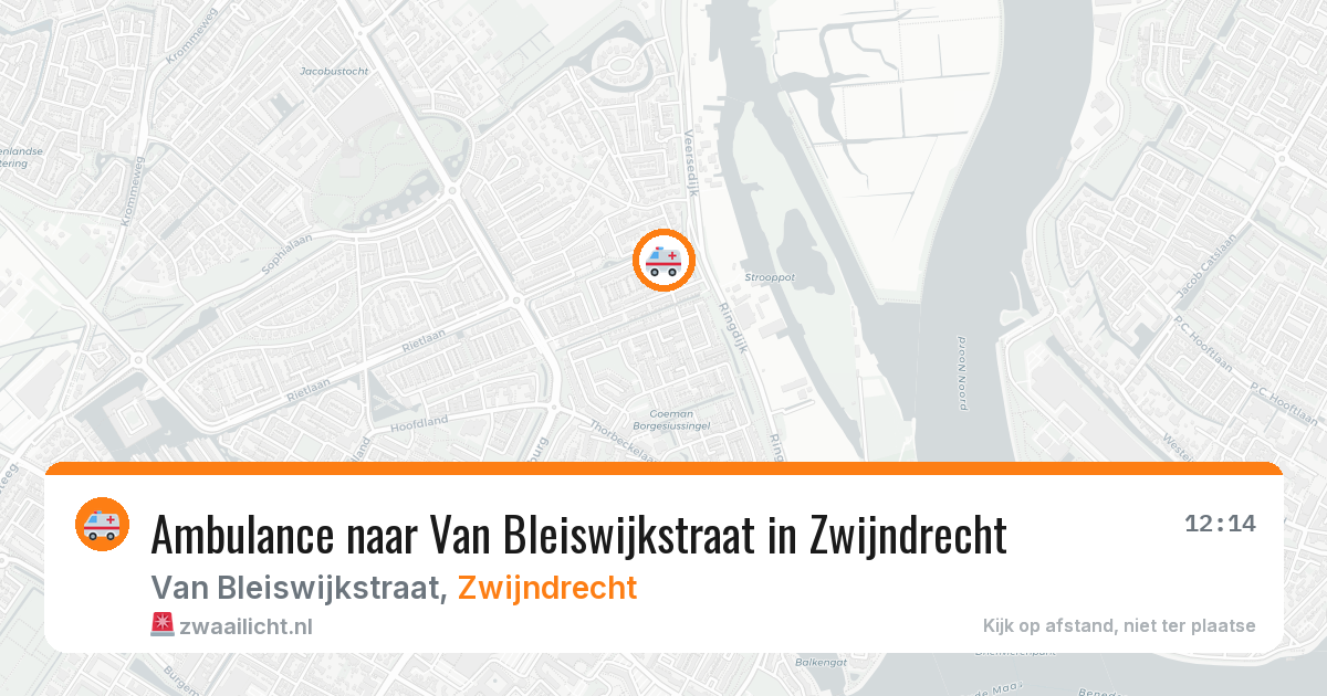 Ambulance naar Van Bleiswijkstraat in Zwijndrecht — 12 mei 2026