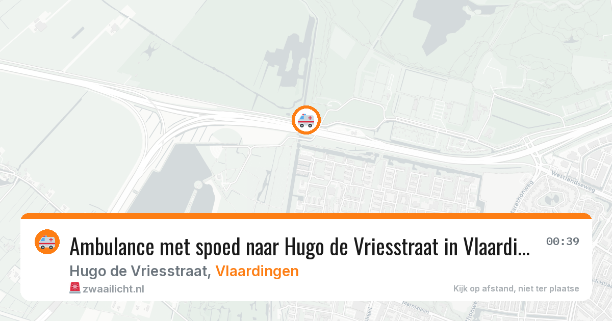 Ambulance met spoed naar Hugo de Vriesstraat in Vlaardingen — 8 aug 2026
