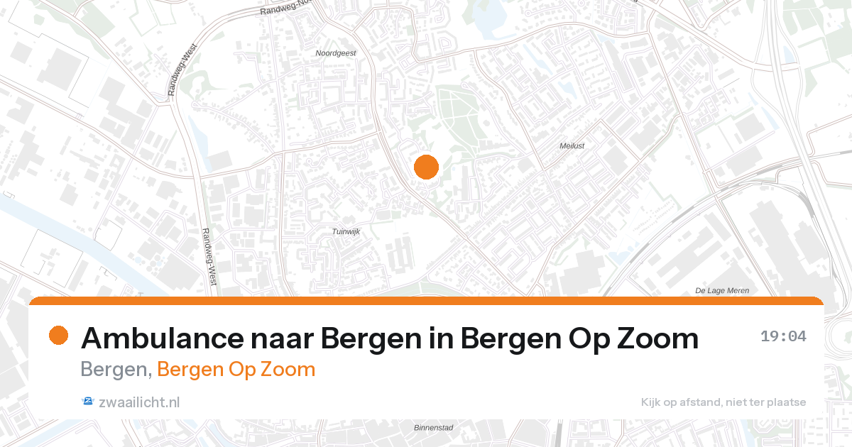 Ambulance naar Bergen in Bergen Op Zoom — 26 aug 2026