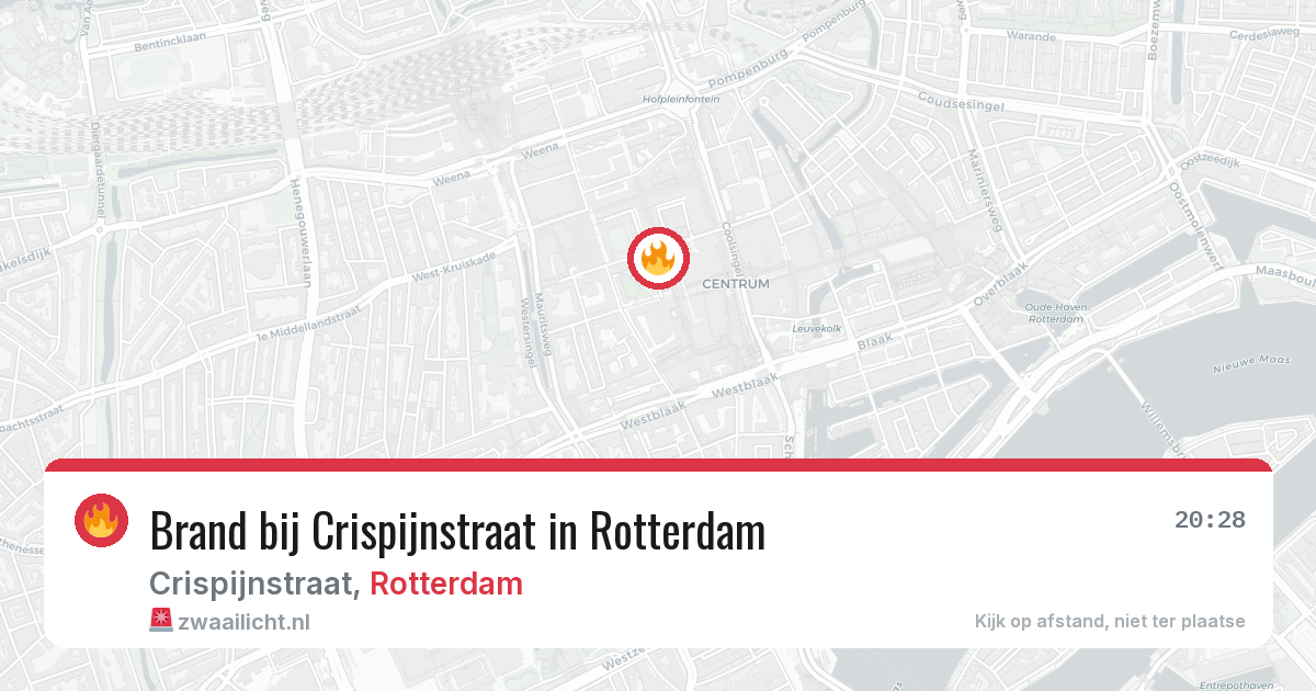 Brand bij Crispijnstraat in Rotterdam — 21 jun 2026