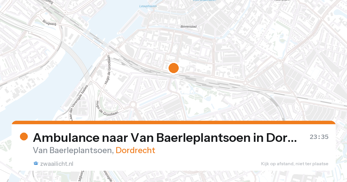 Ambulance naar Van Baerleplantsoen in Dordrecht — 26 aug 2026