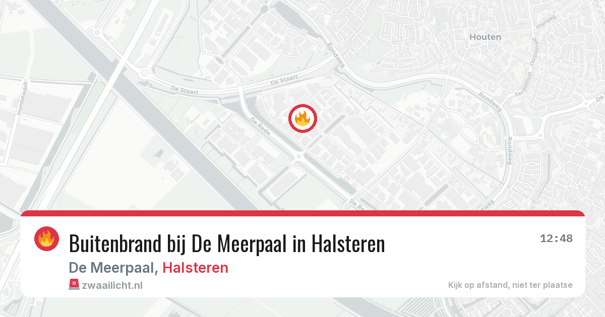 Buitenbrand bij De Meerpaal in Halsteren — 23 apr 2026