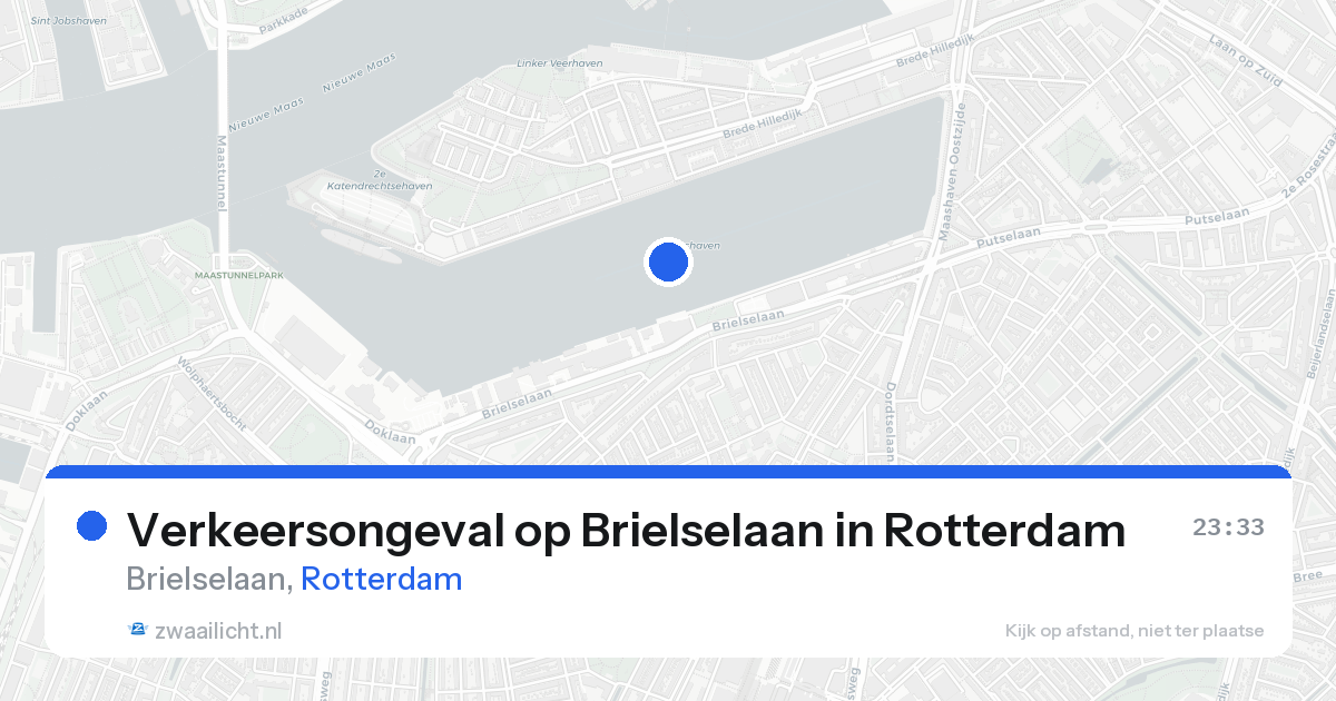 Verkeersongeval op Brielselaan in Rotterdam — 23 aug 2026