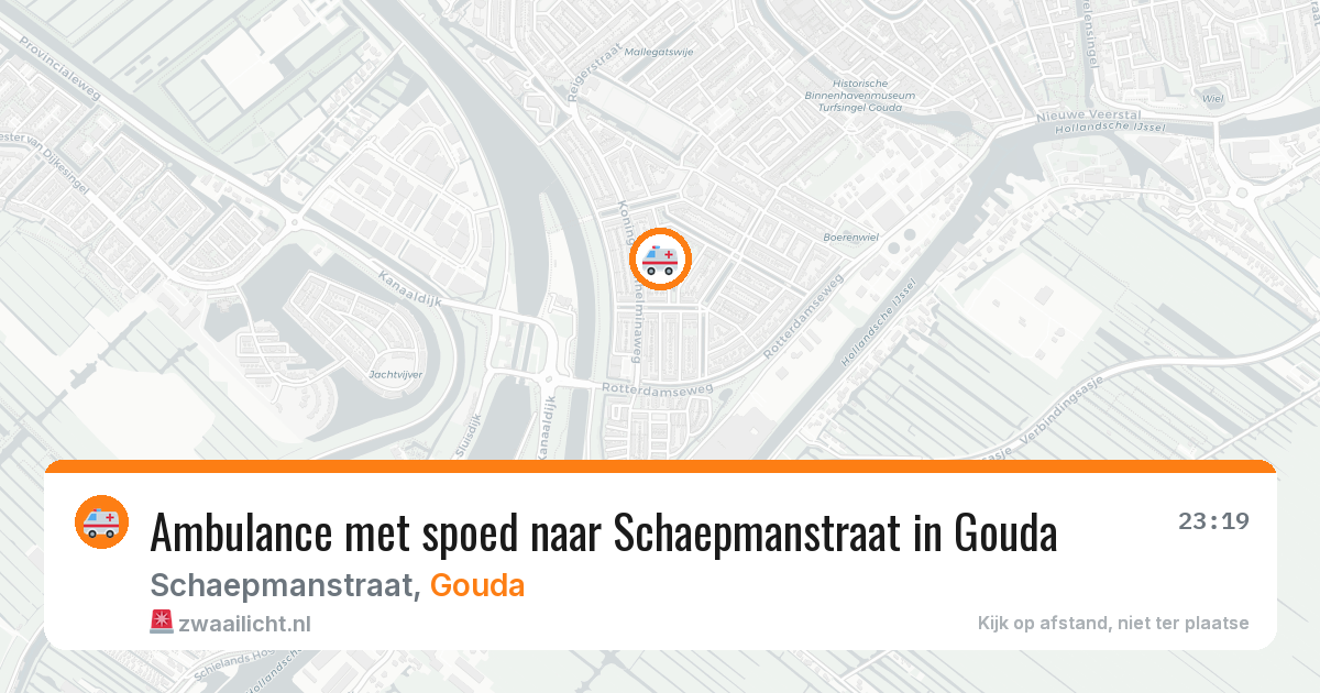 Ambulance met spoed naar Schaepmanstraat in Gouda — 20 jan 2026