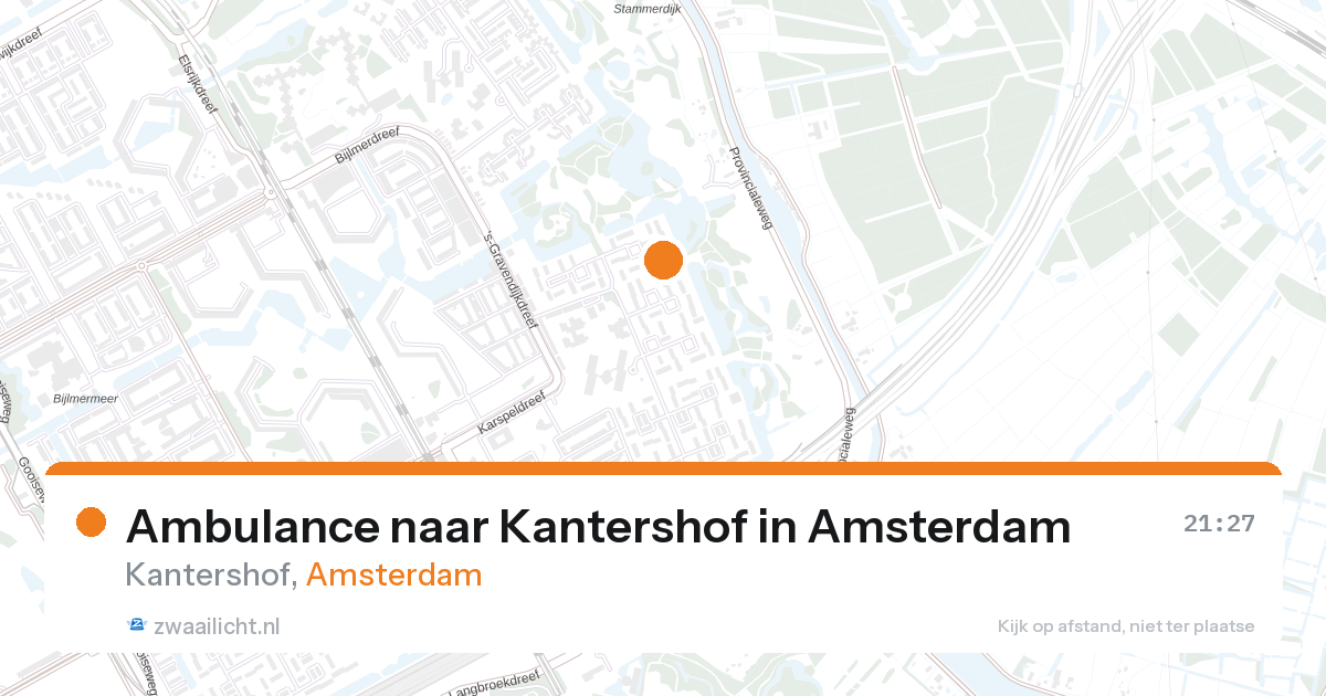 Ambulance naar Kantershof in Amsterdam — 28 aug 2026