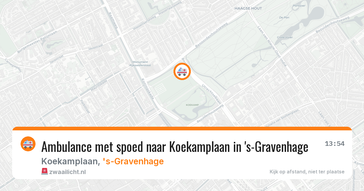 Ambulance met spoed naar Koekamplaan in 's-Gravenhage — 25 jun 2026