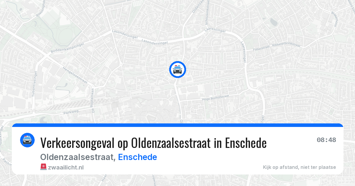 Verkeersongeval op Oldenzaalsestraat in Enschede — 20 apr 2026