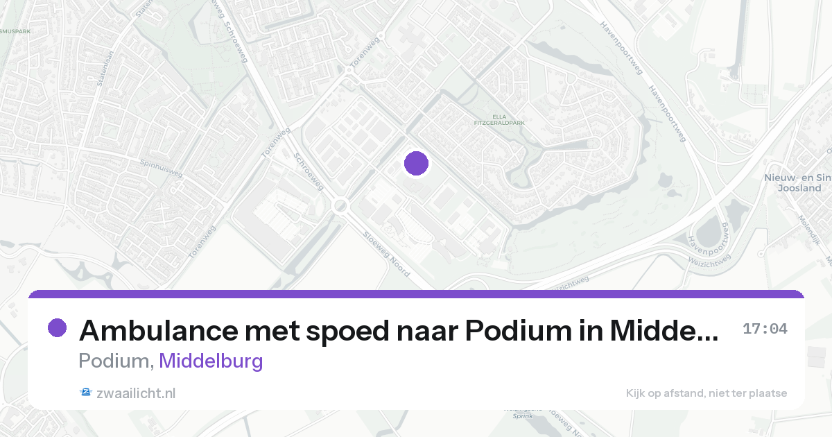 Ambulance met spoed naar Podium in Middelburg — 23 aug 2026