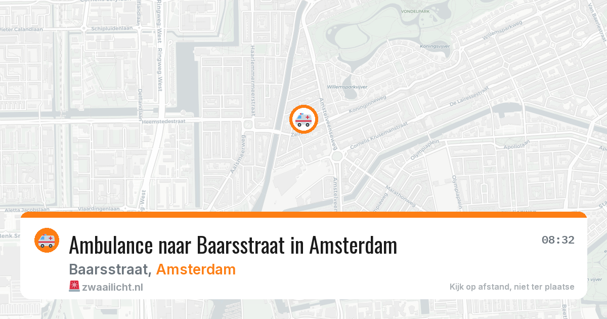 Ambulance naar Baarsstraat in Amsterdam — 20 mei 2026