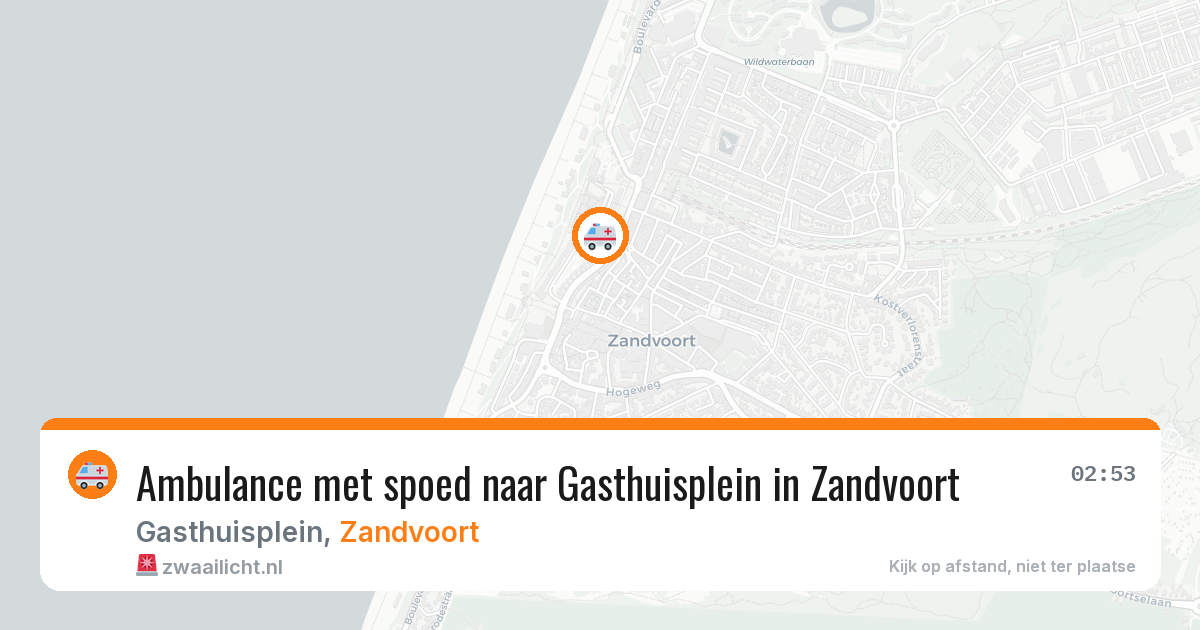 Ambulance met spoed naar Gasthuisplein in Zandvoort — 20 mrt 2026
