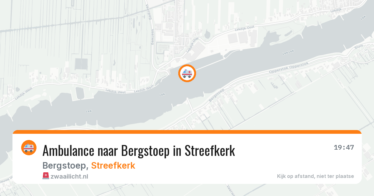 Ambulance naar Bergstoep in Streefkerk — 25 mei 2026