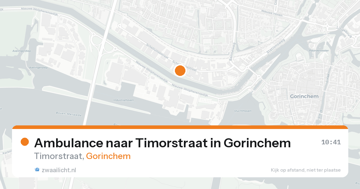 Ambulance naar Timorstraat in Gorinchem — 25 aug 2026
