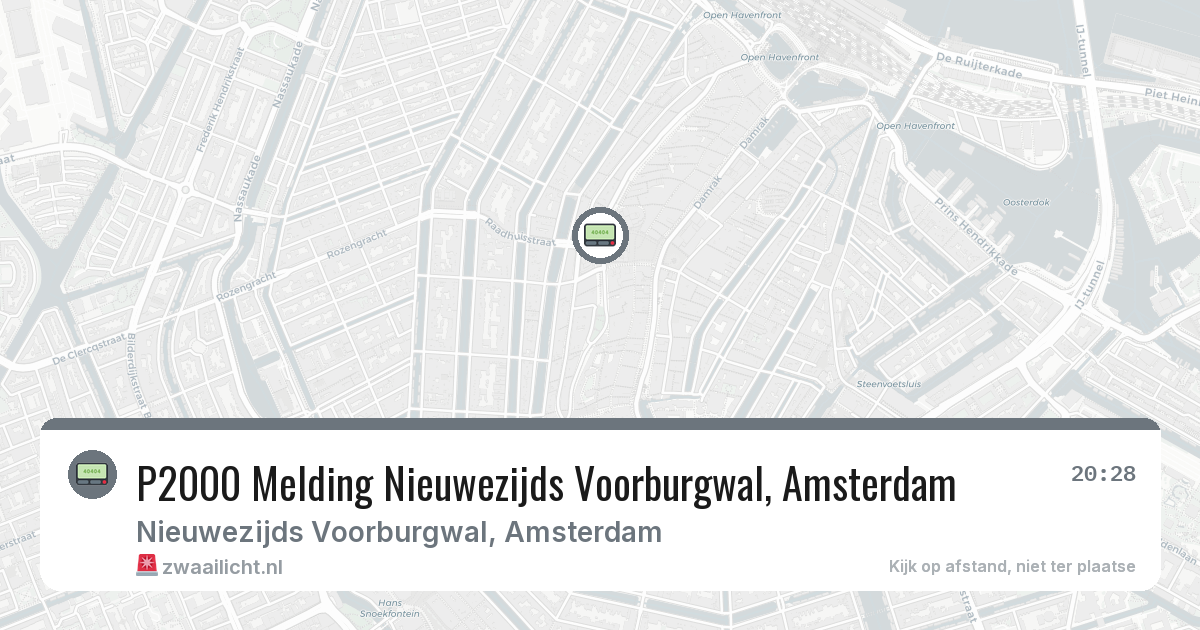 P2000 Melding Nieuwezijds Voorburgwal, Amsterdam — 8 aug 2026